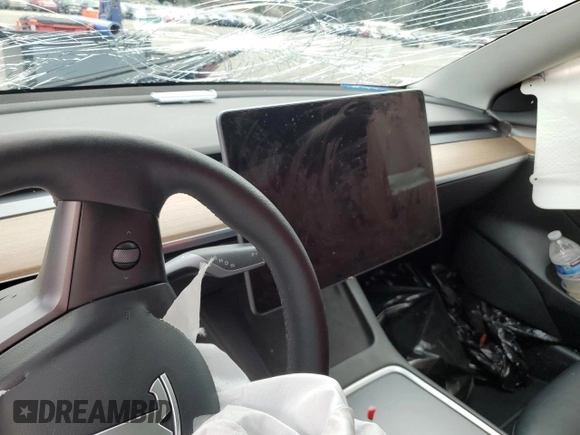 2022 Tesla Model 3 Performance with VIN 5YJ3E1EC6NF244817, listed as a Copart auction lot 51681565 with Not Provided miles and Salvage Title. Bid and sale history available at DreamBid. Image 9.