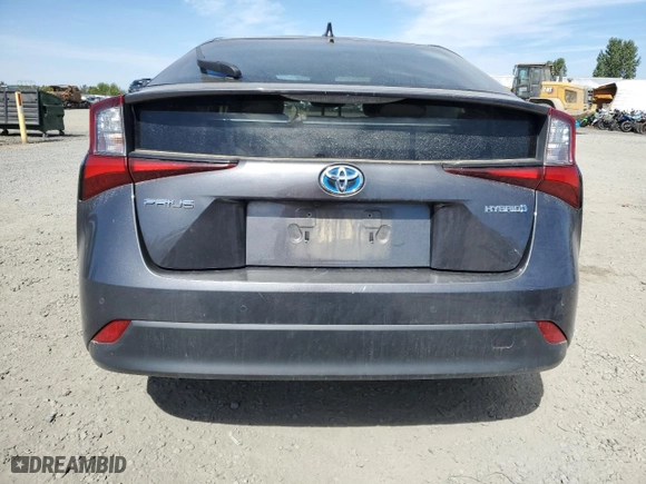 2019 Toyota Prius L Eco with VIN JTDKARFU6K3086954, listed as a Copart auction lot 70511124 with 0 mi miles and Salvage Title. Bid and sale history available at carsss.com. Image 6.