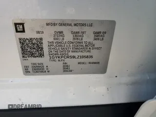 2020 Cadillac XT6 FWD Premium Luxury with VIN 1GYKPCRS9LZ105835, listed as a Copart auction lot 77072234 with 0 mi miles and Non Repairable. Bid and sale history available at carsss.com. Image 13.