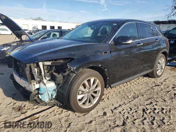 2022 Infiniti QX50 Pure with VIN 3PCAJ5AB2NF117098, listed as a Copart auction lot 83414574 with 30,779 mi miles and Salvage title. Bid and sale history available at DreamBid. Image 1.