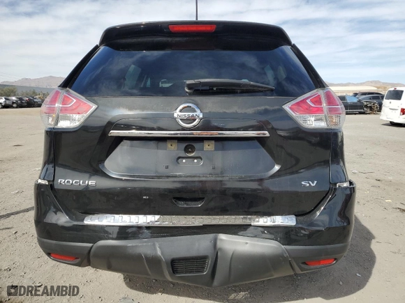 2016 Nissan Rogue SV with VIN KNMAT2MT0GP599785, listed as a Copart auction lot 46929935 with 179,776 mi miles and Salvage Title. Bid and sale history available at carsss.com. Image 6.