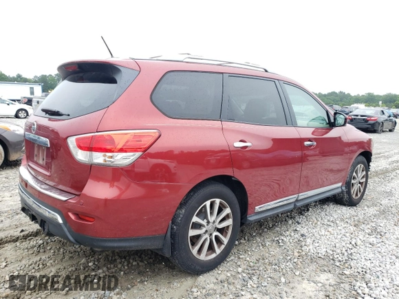 2016 Nissan Pathfinder Platinum with VIN 5N1AR2MN8GC646032, listed as a Copart auction lot 58304595 with 79,979 mi miles and Salvage title. Bid and sale history available at DreamBid. Image 3.