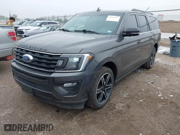 2021 Ford Expedition Max Limited with VIN 1FMJK1KTXMEA33099, listed as a IAAI auction lot 42155357 with 58,293 mi miles and . Bid and sale history available at DreamBid. Image 2.