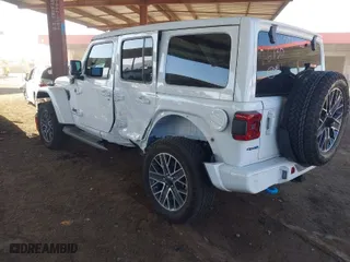2024 Jeep Wrangler 4xe High Altitude with VIN 1C4RJXU67RW316730, listed as a IAAI auction lot 41322509 with 9,106 mi miles. Bid and sale history available at carsss.com. Image 3.
