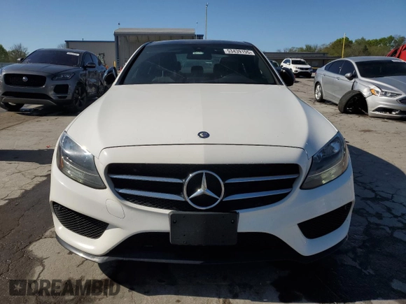 2017 Mercedes-Benz C 300 with VIN WDDWF4KB8HR214942, listed as a Copart auction lot 53439155 with 112,240 mi miles and Salvage Title. Bid and sale history available at carsss.com. Image 5.