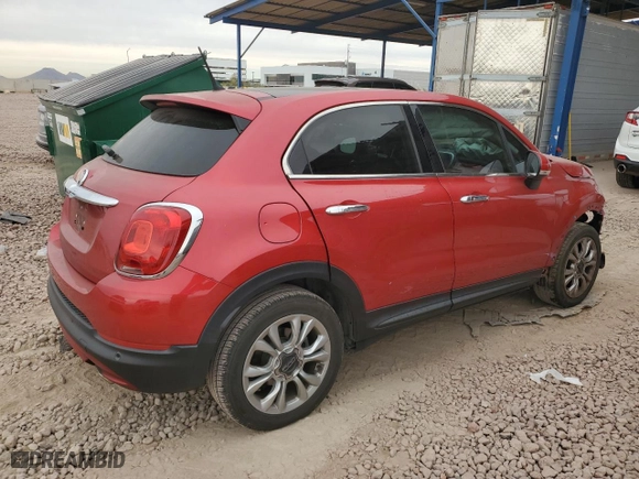 2016 FIAT 500X Lounge with VIN ZFBCFXDT6GP383312, listed as a Copart auction lot 86719634 with 91,127 mi miles and Salvage Title. Bid and sale history available at carsss.com. Image 3.