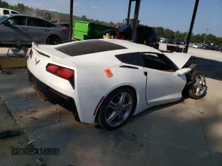 2017 Chevrolet Corvette 1LT with VIN 1G1YA2D72H5124281, listed as a Copart auction lot 68432084 with 0 mi miles and Salvage Title. Bid and sale history available at carsss.com. Image 3.