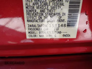 2017 Nissan Altima SV with VIN 1N4AL3AP7HC158148, listed as a IAAI auction lot 41604475 with 75,797 mi miles and . Bid and sale history available at DreamBid. Image 9.