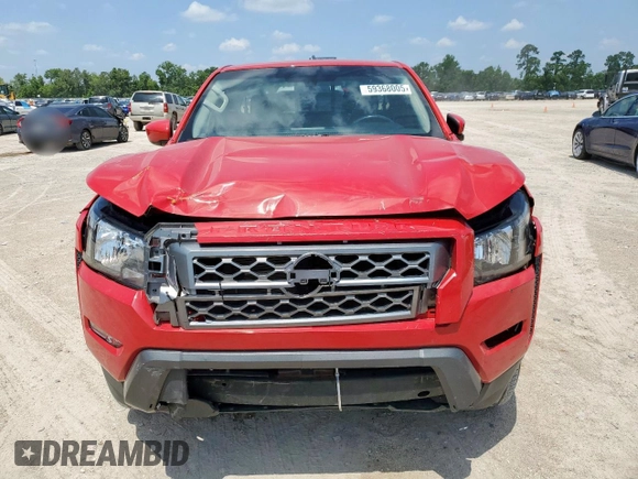 2022 Nissan Frontier S with VIN 1N6ED1CL1NN620840, listed as a Copart auction lot 59368005 with 69,939 mi miles and Salvage title. Bid and sale history available at DreamBid. Image 5.
