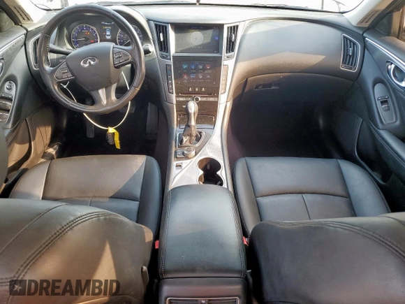 2016 Infiniti Q50 2.0t Premium with VIN JN1CV7AP3GM202596, listed as a Copart auction lot 50618035 with 135,679 mi miles and Salvage Title. Bid and sale history available at carsss.com. Image 8.