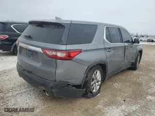 2018 Chevrolet Traverse LS with VIN 1GNERFKW5JJ257433, listed as a Copart auction lot 88950795 with 0 mi miles and Salvage Title. Bid and sale history available at carsss.com. Image 3.