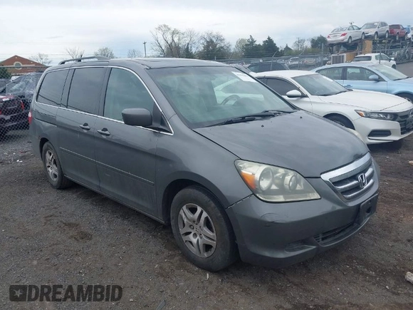 2007 Honda Odyssey EX-L with VIN 5FNRL38777B074397, listed as a IAAI auction lot 41965461 with 210,696 mi miles. Bid and sale history available at carsss.com. Image 1.