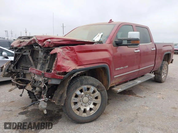 2019 GMC Sierra 2500HD Denali with VIN 1GT12SEYXKF218861, listed as a IAAI auction lot 41176336 with 130,225 mi miles. Bid and sale history available at carsss.com. Image 2.