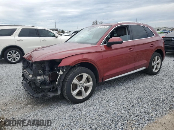 2020 Audi Q5 with VIN WA1ANBFY8L2066765, listed as a Copart auction lot 88794945 with 121,741 mi miles and Salvage title. Bid and sale history available at DreamBid. Image 1.