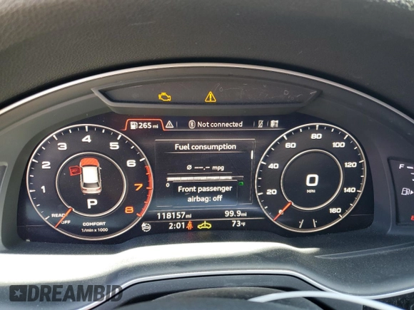 2017 Audi Q7 Prestige with VIN WA1VAAF72HD036249, listed as a Copart auction lot 55306725 with 118,157 mi miles and Clean title. Bid and sale history available at DreamBid. Image 9.
