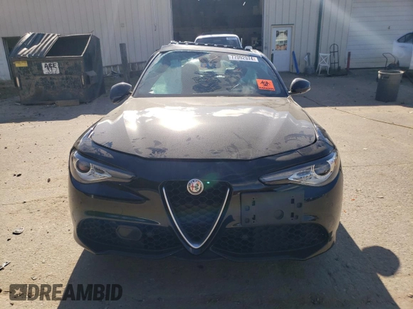 2019 Alfa Romeo Giulia Ti Sport with VIN ZARFANBNXK7605785, listed as a Copart auction lot 77092974 with 0 mi miles and Salvage Title. Bid and sale history available at carsss.com. Image 5.