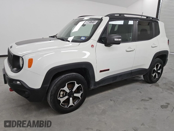2021 Jeep Renegade Trailhawk with VIN ZACNJDC14MPN30502, listed as a Copart auction lot 54617315 with 23,889 mi miles and Clean title. Bid and sale history available at DreamBid. Image 1.