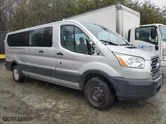 2016 Ford Transit Wagon XL with VIN 1FBZX2ZG8GKB05385, listed as a Copart auction lot 44406105 with 0 mi miles and Salvage Title. Bid and sale history available at carsss.com. Image 4.