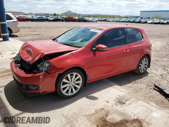 2012 Volkswagen Golf TDI w/Sunroof & Nav with VIN WVWBM7AJ4CW075072, listed as a Copart auction lot 53753015 with 157,045 mi miles and Salvage title. Bid and sale history available at DreamBid. Image 1.