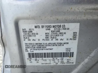 2015 Ford F-150 XLT with VIN 1FTEW1EF8FFA47967, listed as a Copart auction lot 55328255 with 183,511 mi miles and Clean Title. Bid and sale history available at carsss.com. Image 12.