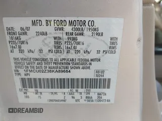 2008 Ford Escape XLS с VIN 1FMCU02Z38KA89684, выставлен на аукционе IAAI как лот 42429141 с пробегом 122 155 миль миль и . История ставок и продаж доступна на DreamBid. Изображение 9.