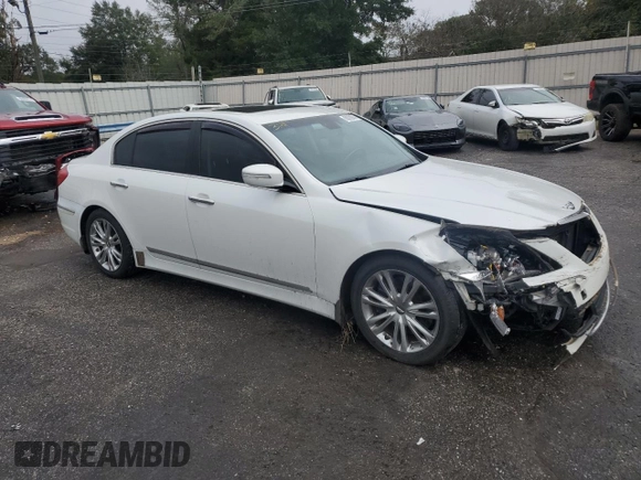 2012 Hyundai Genesis 5.0L with VIN KMHGC4DH4CU189533, listed as a Copart auction lot 80020614 with 206,657 mi miles and Salvage Title. Bid and sale history available at carsss.com. Image 4.