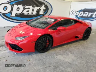 2015 Lamborghini Huracan z VIN ZHWUC1ZFXFLA00871, wystawiony jako Copart lot #86063244 z przebiegiem 6755 mil mil oraz Szkody całkowita. Historia ofert i sprzedaży dostępna na DreamBid. Obrazek 1.