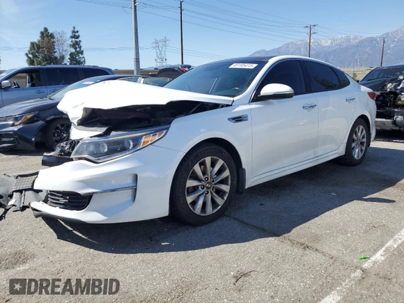 2016 Kia Optima EX with VIN 5XXGU4L38GG032526, listed as a Copart auction lot 49185415 with 135,961 mi miles and Salvage Title. Bid and sale history available at carsss.com. Image 1.