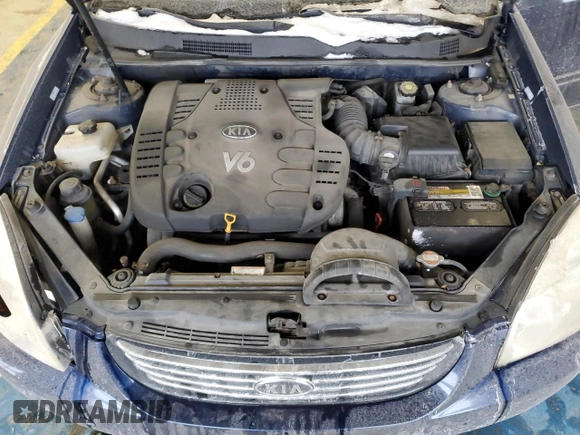 2007 Kia Optima EX with VIN KNAGE124275159540, listed as a Copart auction lot 46324655 with 184,036 mi miles and Salvage Title. Bid and sale history available at carsss.com. Image 11.