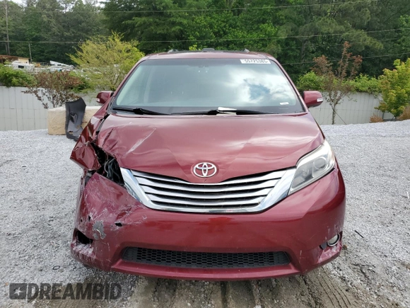 2015 Toyota Sienna Limited with VIN 5TDDK3DC7FS114715, listed as a Copart auction lot 55725385 with 114,645 mi miles and Salvage title. Bid and sale history available at DreamBid. Image 5.