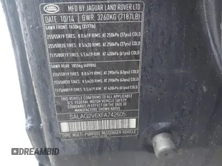 2015 Land Rover LR4 HSE с VIN SALAG2V6XFA742605, выставлен на аукционе IAAI как лот 41787119 с пробегом 115 415 миль миль и . История ставок и продаж доступна на DreamBid. Изображение 9.