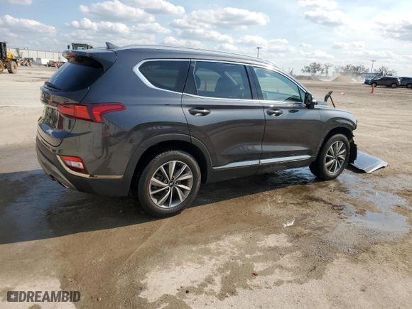 2020 Hyundai Santa Fe Limited with VIN 5NMS53ADXLH272461, listed as a Copart auction lot 44017225 with 53,363 mi miles and Non Repairable. Bid and sale history available at carsss.com. Image 3.