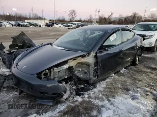 2023 Tesla Model 3 with VIN 5YJ3E1EA2PF579350, listed as a Copart auction lot 87230824 with 0 mi miles and Salvage Title. Bid and sale history available at carsss.com. Image 1.