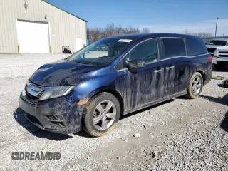 2019 Honda Odyssey EX-L with VIN 5FNRL6H70KB025729, listed as a Copart auction lot 46331235 with 123,682 mi miles and Salvage Title. Bid and sale history available at carsss.com. Image 1.