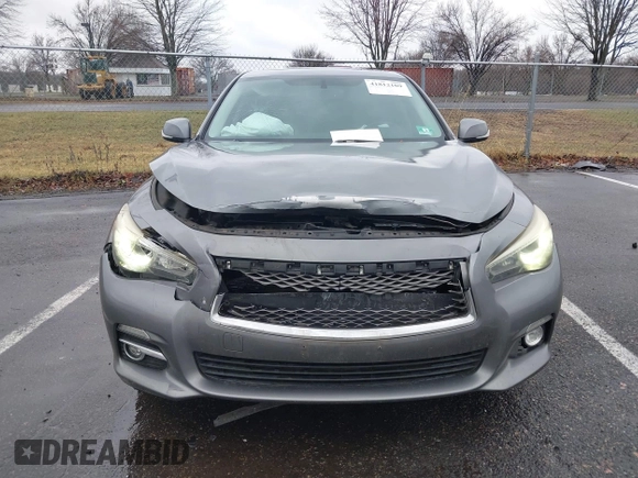 2014 Infiniti Q50 Premium with VIN JN1BV7AR7EM686881, listed as a IAAI auction lot 41812109 with 161,994 mi miles. Bid and sale history available at carsss.com. Image 6.