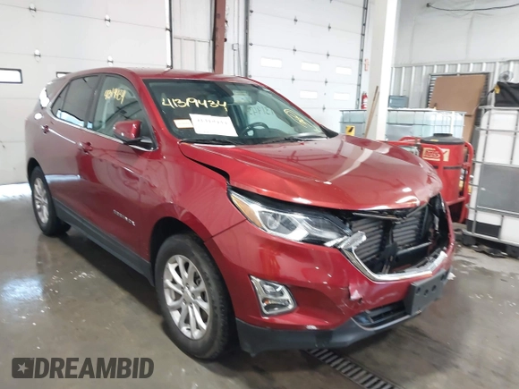 2019 Chevrolet Equinox LT with VIN 3GNAXKEV8KS668387, listed as a IAAI auction lot 41319434 with 60,449 mi miles and . Bid and sale history available at carsss.com. Image 1.