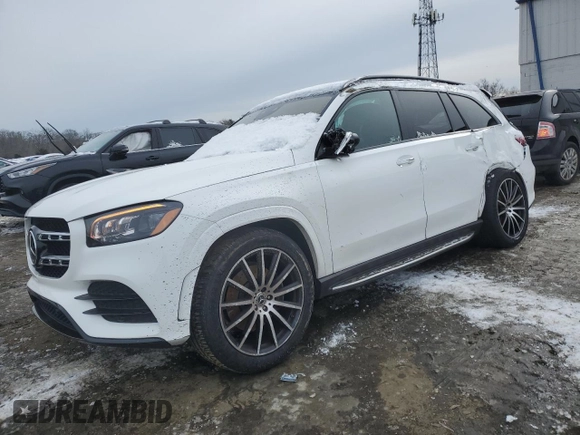 2023 Mercedes-Benz GLS 580 with VIN 4JGFF8GE7PA991822, listed as a Copart auction lot 38947544 with 20,032 mi miles and . Bid and sale history available at DreamBid. Image 1.