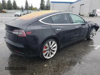 2018 Tesla Model 3 Long Range Battery with VIN 5YJ3E1EB2JF186075, listed as a Copart auction lot 45174215 with Not Provided miles and Salvage Title. Bid and sale history available at DreamBid. Image 3.