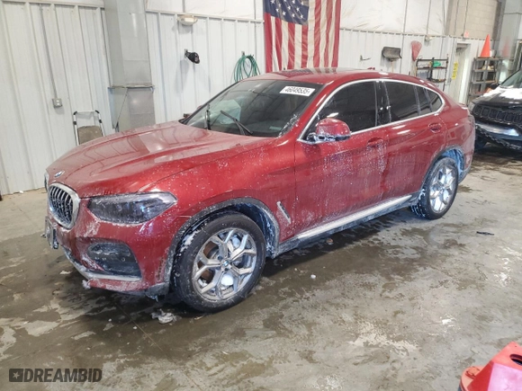 2020 BMW X4 xDrive30i with VIN 5UX2V1C08L9C64693, listed as a Copart auction lot 46049535 with NaN miles and Salvage Title. Bid and sale history available at carsss.com. Image 1.