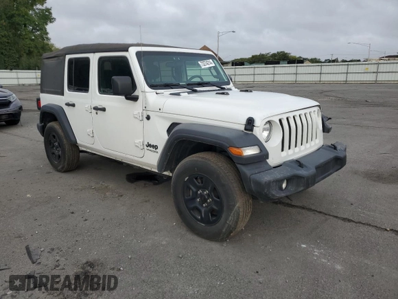 2022 Jeep Wrangler Unlimited Willys with VIN 1C4HJXDN2NW253579, listed as a Copart auction lot 73274214 with 22,583 mi miles and Salvage Title. Bid and sale history available at DreamBid. Image 4.