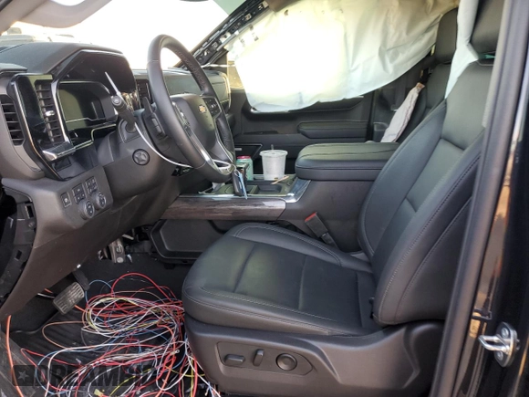 2024 Chevrolet Silverado 1500 LTZ with VIN 1GCUDGED0RZ333186, listed as a Copart auction lot 87745185 with 9,718 mi miles and Salvage Title. Bid and sale history available at DreamBid. Image 7.