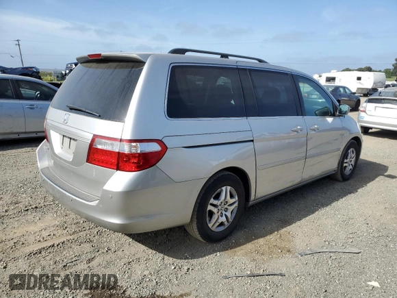 2007 Honda Odyssey EX-L with VIN 5FNRL38637B095559, listed as a Copart auction lot 53681605 with 184,605 mi miles and Salvage Title. Bid and sale history available at carsss.com. Image 3.