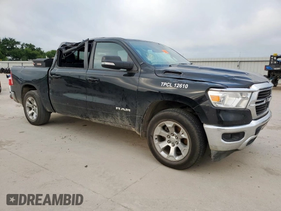 2021 Ram 1500 Lone Star with VIN 1C6RREFT4MN661316, listed as a Copart auction lot 61218605 with 61,672 mi miles and Salvage title. Bid and sale history available at DreamBid. Image 4.