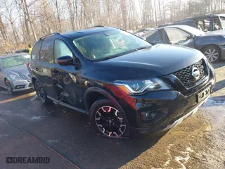 2019 Nissan Pathfinder S with VIN 5N1DR2MM6KC648309, listed as a IAAI auction lot 41182455 with 72,777 mi miles. Bid and sale history available at carsss.com. Image 1.