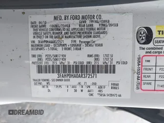 2010 Ford Fusion SE with VIN 3FAHP0HA0AR372571, listed as a IAAI auction lot 41878961 with 183,520 mi miles and . Bid and sale history available at DreamBid. Image 9.