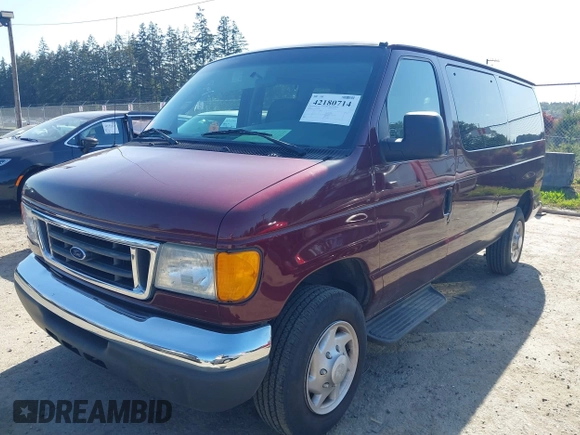 2006 Ford Econoline Passenger XL with VIN 1FBNE31L96DB41608, listed as a IAAI auction lot 42180714 with Not Provided miles and . Bid and sale history available at carsss.com. Image 2.