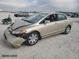 2007 Honda Civic Sdn LX with VIN 1HGFA165X7L141765, listed as a Copart auction lot 49260905 with 220,049 mi miles and Salvage Title. Bid and sale history available at carsss.com. Image 1.