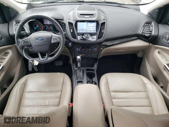 2017 Ford Escape Titanium with VIN 1FMCU0JD5HUB08102, listed as a Copart auction lot 49502525 with 45,383 mi miles and Salvage Title. Bid and sale history available at carsss.com. Image 8.