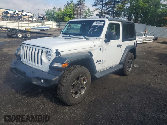 2021 Jeep Wrangler 80th Anniversary with VIN 1C4GJXAN9MW726831, listed as a Copart auction lot 55909084 with 23,602 mi miles and Salvage Title. Bid and sale history available at DreamBid. Image 1.