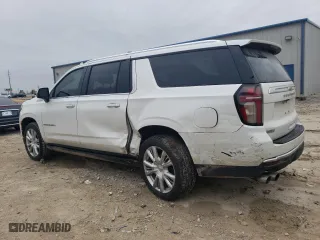 2021 Chevrolet Suburban High Country with VIN 1GNSKGKL6MR149816, listed as a Copart auction lot 83564234 with 104,623 mi miles and Salvage Title. Bid and sale history available at carsss.com. Image 2.